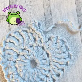 Round 2 of the crochet heart motif