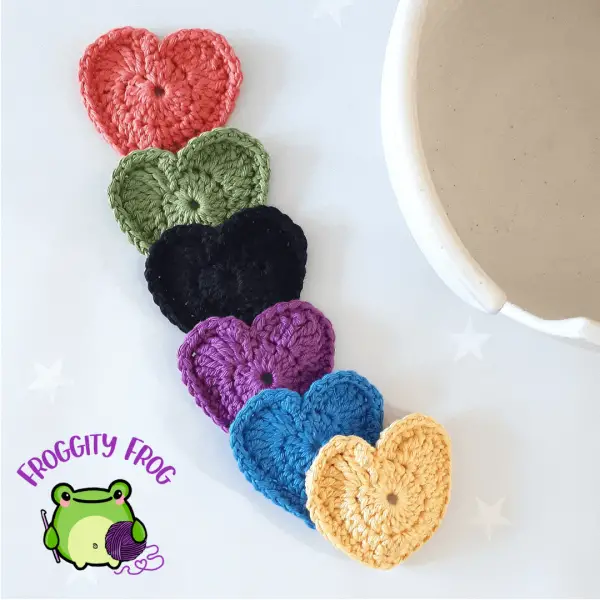 Reuseable Cotton Heart Scrubbies
