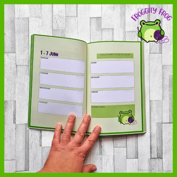 2026 crochet planner week to view