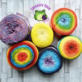 A selection of yarn cakes