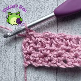 Finishing row 3 of the Mayberry stitch