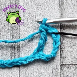 Make a tr to start your Ripple stitch