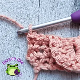 Ending row 3 of the Nest stitch