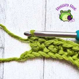 Row 1 of the Sedge stitch