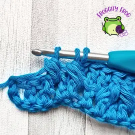 3 loops on your hook - Leaf Hopper Stitch