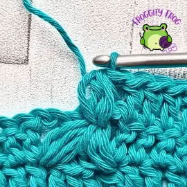 The first puff of the Bobble Flower row 3