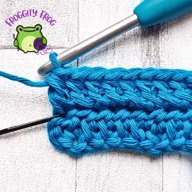 Row 2 of the bottom linked double crochet