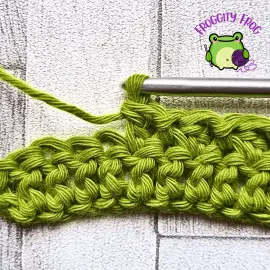 The Floret stitch end of row 2