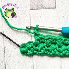 End of row 2 of the Glover stitch