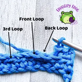 The loops of the hdc stitch