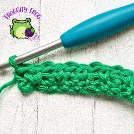 Row 2 of the Knit Purl stitch