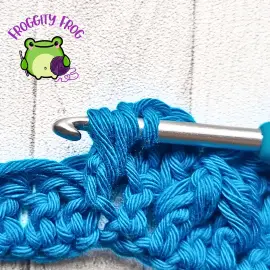 5 loops on your hook for the Leaf Hopper stitch
