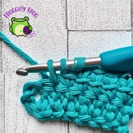 Linked Double crochet - insert your hook into the next chain