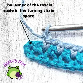 End of row 2 of the Moss stitch