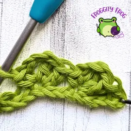 The Pistachio stitch start of row 1