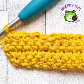 First 4 rows of the Raised Pineapple stitch