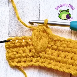 A finished Raised Pineapple stitch