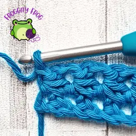 Row 1 of the Simple Daisy stitch
