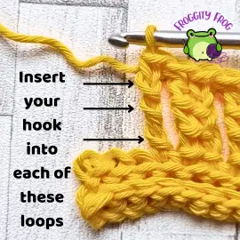 Tunisian Tower - where to insert your hook