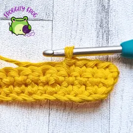 The start of row 3 of the Twisted Columns stitch