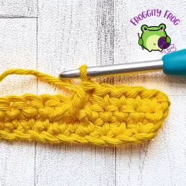 The first part of the Twisted Column stitch