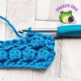The 1st Uneven Gravel stitch of row 5