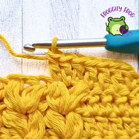 Finishing row of the V Puff stitch