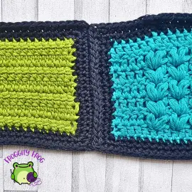 The Linked Double Crochet and the V Puff pieces