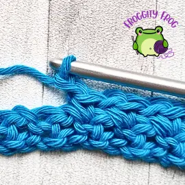 Row 2 of the Wishbone stitch