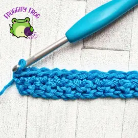 Row 2 of the Wishbone stitch