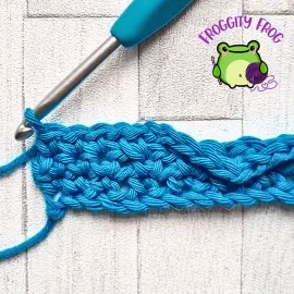 End of Row 3 of the Wishbone stitch