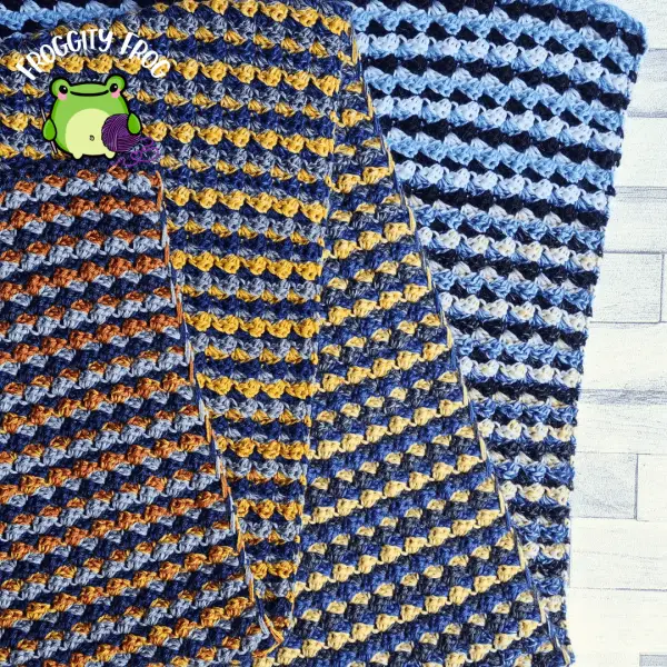 The colour changes within the Cobbled Road blanket