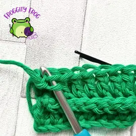 Make your first Reverse Single Crochet in the front loop only - Corded Ridge