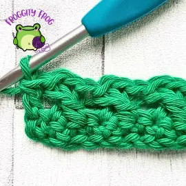 Row 2 of the Crossed Ripple Stitch