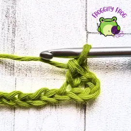 An extended single crochet - Pike stitch