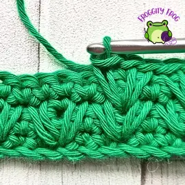 The 2nd row of Spiked V stitches