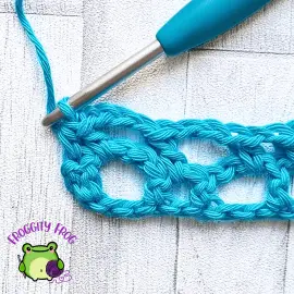 End of row 2 of the Wagon Wheel stitch