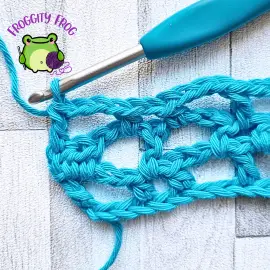 End of row 3 of the Wagon Wheel stitch