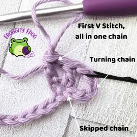 Your first V stitch