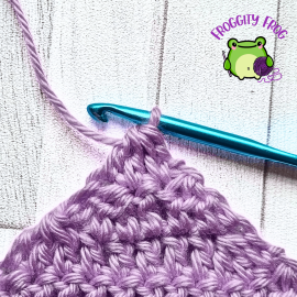 Finishing the C2C Double Crochet Stitch