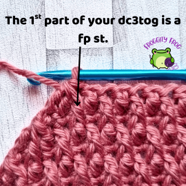 C2C Alpine, 1st st of your dc3tog is a fpdc