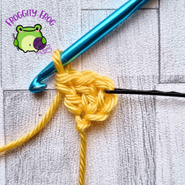 Row 1 C2C Cluster stitch