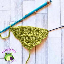 Row 5 Of The C2C Waffle stitch